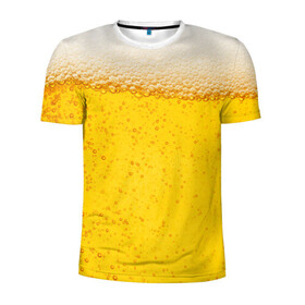 Мужская футболка 3D спортивная с принтом Пиво в Тюмени, 100% полиэстер с улучшенными характеристиками | приталенный силуэт, круглая горловина, широкие плечи, сужается к линии бедра | пенное | хмельное
