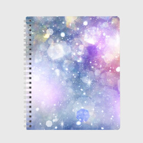 Тетрадь с принтом Звездное небо в Тюмени, 100% бумага | 48 листов, плотность листов — 60 г/м2, плотность картонной обложки — 250 г/м2. Листы скреплены сбоку удобной пружинной спиралью. Уголки страниц и обложки скругленные. Цвет линий — светло-серый
 | галактика | туманность