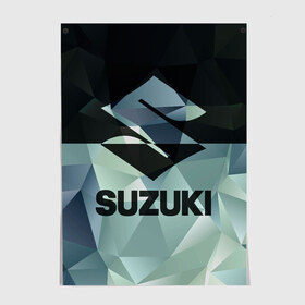 Постер с принтом SUZUKI (5) в Тюмени, 100% бумага
 | бумага, плотность 150 мг. Матовая, но за счет высокого коэффициента гладкости имеет небольшой блеск и дает на свету блики, но в отличии от глянцевой бумаги не покрыта лаком | suzuki | авто | автомобиль | сузуки