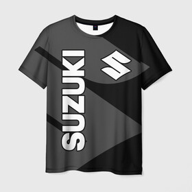 Мужская футболка 3D с принтом SUZUKI (6) в Тюмени, 100% полиэфир | прямой крой, круглый вырез горловины, длина до линии бедер | suzuki | авто | автомобиль | сузуки
