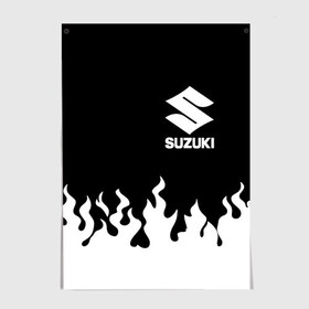 Постер с принтом SUZUKI (10) в Тюмени, 100% бумага
 | бумага, плотность 150 мг. Матовая, но за счет высокого коэффициента гладкости имеет небольшой блеск и дает на свету блики, но в отличии от глянцевой бумаги не покрыта лаком | suzuki | авто | автомобиль | сузуки