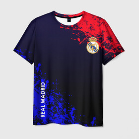 Мужская футболка 3D с принтом Real Madrid в Тюмени, 100% полиэфир | прямой крой, круглый вырез горловины, длина до линии бедер | atletico | barcelona | borussia | chelsea | cristiano | football | juventus | manchester city | manchester united | messi | real madrid | ronaldo | sport | спорт | футбол