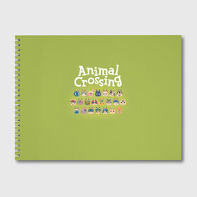 Альбом для рисования с принтом Animal Crossing в Тюмени, 100% бумага
 | матовая бумага, плотность 200 мг. | Тематика изображения на принте: animal crossing | isabelle | tom nook | энимал кроссинг