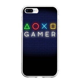 Чехол для iPhone 7Plus/8 Plus матовый с принтом Doxo Gamer в Тюмени, Силикон | Область печати: задняя сторона чехла, без боковых панелей | end of the game | game | gamepad | gamer | joystik | management | player | pleir | prefix | гаймер | джойстик | игра | игрок | конец игры | надпись | плеир | приставка | символы | сообщение | текст | управление | фраза | цитаты