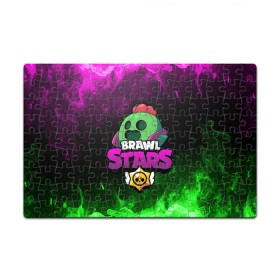 Пазл магнитный 126 элементов с принтом Spike BRAWL STARS в Тюмени, полимерный материал с магнитным слоем | 126 деталей, размер изделия —  180*270 мм | brawl stars spike | spike | бравл старс спайк | бравлер | кактус | спайк