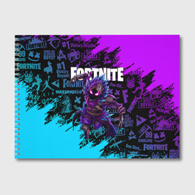 Альбом для рисования с принтом FORTNITE RAVEN в Тюмени, 100% бумага
 | матовая бумага, плотность 200 мг. | fortnite | fortnite 2 | fortnite x маршмелло | ikonik | marshmello | ninja | ninja streamer | raven | travis scott | ворон | иконик | ниндзя | пили | рейвен | трэвис скотт | фортнайт