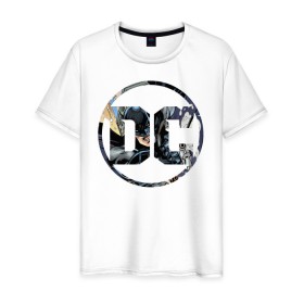 Мужская футболка хлопок с принтом Batman в Тюмени, 100% хлопок | прямой крой, круглый вырез горловины, длина до линии бедер, слегка спущенное плечо. | batman | dc | shtatjl | бэтмен | логотип