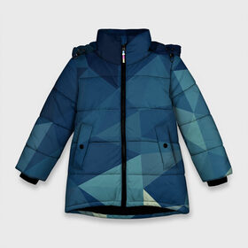 Зимняя куртка для девочек 3D с принтом DARK BLUE в Тюмени, ткань верха — 100% полиэстер; подклад — 100% полиэстер, утеплитель — 100% полиэстер. | длина ниже бедра, удлиненная спинка, воротник стойка и отстегивающийся капюшон. Есть боковые карманы с листочкой на кнопках, утяжки по низу изделия и внутренний карман на молнии. 

Предусмотрены светоотражающий принт на спинке, радужный светоотражающий элемент на пуллере молнии и на резинке для утяжки. | geometry | kaleidoscope | pattern | pilygon | polyscape | space | textures | tie dye | абстракт | броня | вселенная | геометрия | города | каледоскоп | космос | паттерн | полигон | полискейп | природа | тай дай | текстура | текстуры