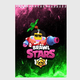 Скетчбук с принтом СПРАУТ BRAWL STARS в Тюмени, 100% бумага
 | 48 листов, плотность листов — 100 г/м2, плотность картонной обложки — 250 г/м2. Листы скреплены сверху удобной пружинной спиралью | brawl | brawl stars | brawl stars sprout | clash | sprout | tropical sprout | бравл старс | игра | мобильные игры | спраут | тропический спрут