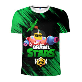 Мужская футболка 3D спортивная с принтом SPROUT BRAWL STARS в Тюмени, 100% полиэстер с улучшенными характеристиками | приталенный силуэт, круглая горловина, широкие плечи, сужается к линии бедра | brawl | brawl stars | brawl stars sprout | clash | sprout | tropical sprout | бравл старс | игра | мобильные игры | спраут | тропический спрут