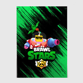 Постер с принтом SPROUT BRAWL STARS в Тюмени, 100% бумага
 | бумага, плотность 150 мг. Матовая, но за счет высокого коэффициента гладкости имеет небольшой блеск и дает на свету блики, но в отличии от глянцевой бумаги не покрыта лаком | brawl | brawl stars | brawl stars sprout | clash | sprout | tropical sprout | бравл старс | игра | мобильные игры | спраут | тропический спрут