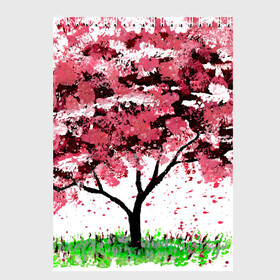 Скетчбук с принтом Сакура в Тюмени, 100% бумага
 | 48 листов, плотность листов — 100 г/м2, плотность картонной обложки — 250 г/м2. Листы скреплены сверху удобной пружинной спиралью | pink | sakura | tree | дерево | дерево сакуры | природа | розовое | сакура | цветущее дерево