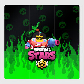 Магнитный плакат 3Х3 с принтом СПРАУТ BRAWL STARS в Тюмени, Полимерный материал с магнитным слоем | 9 деталей размером 9*9 см | brawl | brawl stars | brawl stars sprout | clash | sprout | tropical sprout | бравл старс | игра | мобильные игры | спраут | тропический спрут