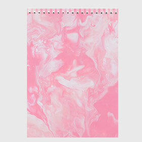 Скетчбук с принтом Розовая Богемия в Тюмени, 100% бумага
 | 48 листов, плотность листов — 100 г/м2, плотность картонной обложки — 250 г/м2. Листы скреплены сверху удобной пружинной спиралью | искусство | краска | разводы