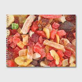 Альбом для рисования с принтом Цукаты в Тюмени, 100% бумага
 | матовая бумага, плотность 200 мг. | высушенные | плоды | ягоды