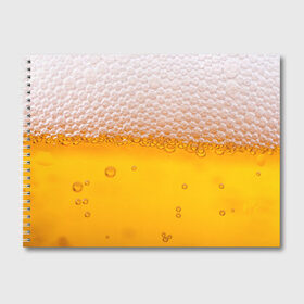 Альбом для рисования с принтом ЖИВОЕ ПЕННОЕ в Тюмени, 100% бумага
 | матовая бумага, плотность 200 мг. | Тематика изображения на принте: beer | бир | напитки | пенное