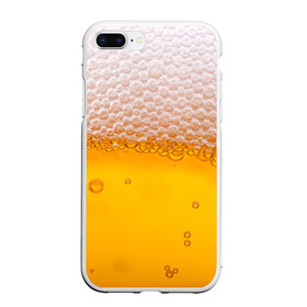 Чехол для iPhone 7Plus/8 Plus матовый с принтом ЖИВОЕ ПЕННОЕ в Тюмени, Силикон | Область печати: задняя сторона чехла, без боковых панелей | beer | бир | напитки | пенное