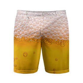 Мужские шорты спортивные с принтом ЖИВОЕ ПЕННОЕ в Тюмени,  |  | beer | бир | напитки | пенное