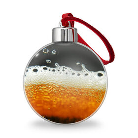 Ёлочный шар с принтом ТЕМНОЕ ПИВО в Тюмени, Пластик | Диаметр: 77 мм | beer | бир | напитки | пенное