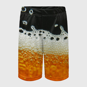 Детские спортивные шорты 3D с принтом ТЕМНОЕ ПИВО в Тюмени,  100% полиэстер
 | пояс оформлен широкой мягкой резинкой, ткань тянется
 | Тематика изображения на принте: beer | бир | напитки | пенное