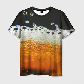 Мужская футболка 3D с принтом ТЕМНОЕ ПИВО в Тюмени, 100% полиэфир | прямой крой, круглый вырез горловины, длина до линии бедер | beer | бир | напитки | пенное