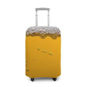 Чехол для чемодана 3D с принтом ПИВНОЕ СЧАСТЬЕ в Тюмени, 86% полиэфир, 14% спандекс | двустороннее нанесение принта, прорези для ручек и колес | beer | бир | напитки | пенное