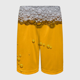 Детские спортивные шорты 3D с принтом ПИВНОЕ СЧАСТЬЕ в Тюмени,  100% полиэстер
 | пояс оформлен широкой мягкой резинкой, ткань тянется
 | Тематика изображения на принте: beer | бир | напитки | пенное