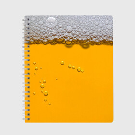 Тетрадь с принтом ПИВНОЕ СЧАСТЬЕ в Тюмени, 100% бумага | 48 листов, плотность листов — 60 г/м2, плотность картонной обложки — 250 г/м2. Листы скреплены сбоку удобной пружинной спиралью. Уголки страниц и обложки скругленные. Цвет линий — светло-серый
 | Тематика изображения на принте: beer | бир | напитки | пенное