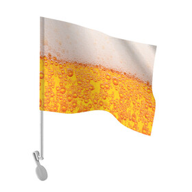 Флаг для автомобиля с принтом ПИВО в Тюмени, 100% полиэстер | Размер: 30*21 см | beer | textures | бир | напитки | пенное | текстуры | фон