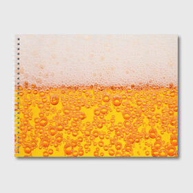 Альбом для рисования с принтом ПИВО в Тюмени, 100% бумага
 | матовая бумага, плотность 200 мг. | Тематика изображения на принте: beer | textures | бир | напитки | пенное | текстуры | фон