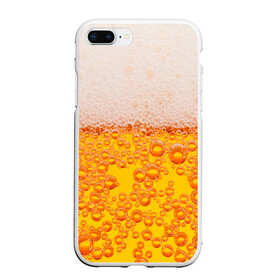 Чехол для iPhone 7Plus/8 Plus матовый с принтом ПИВО в Тюмени, Силикон | Область печати: задняя сторона чехла, без боковых панелей | beer | textures | бир | напитки | пенное | текстуры | фон