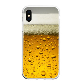 Чехол для iPhone XS Max матовый с принтом ПИВО в Тюмени, Силикон | Область печати: задняя сторона чехла, без боковых панелей | beer | textures | бир | напитки | пенное | текстуры | фон