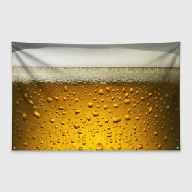 Флаг-баннер с принтом ПИВО в Тюмени, 100% полиэстер | размер 67 х 109 см, плотность ткани — 95 г/м2; по краям флага есть четыре люверса для крепления | beer | textures | бир | напитки | пенное | текстуры | фон