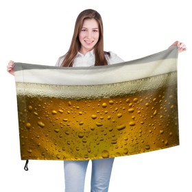 Флаг 3D с принтом ПИВО в Тюмени, 100% полиэстер | плотность ткани — 95 г/м2, размер — 67 х 109 см. Принт наносится с одной стороны | beer | textures | бир | напитки | пенное | текстуры | фон