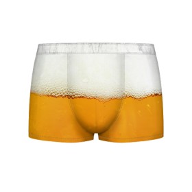 Мужские трусы 3D с принтом Я ПИВО! в Тюмени, 50% хлопок, 50% полиэстер | классическая посадка, на поясе мягкая тканевая резинка | Тематика изображения на принте: beer | бир | напитки | пенное