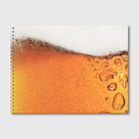 Альбом для рисования с принтом ПИВО! в Тюмени, 100% бумага
 | матовая бумага, плотность 200 мг. | Тематика изображения на принте: beer | textures | бир | напитки | пенное | текстуры | фон
