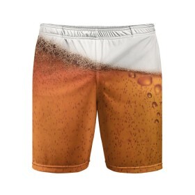Мужские шорты спортивные с принтом ПИВО! в Тюмени,  |  | beer | textures | бир | напитки | пенное | текстуры | фон