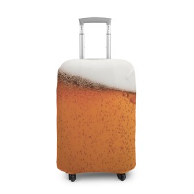 Чехол для чемодана 3D с принтом ПИВО! в Тюмени, 86% полиэфир, 14% спандекс | двустороннее нанесение принта, прорези для ручек и колес | beer | textures | бир | напитки | пенное | текстуры | фон