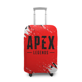 Чехол для чемодана 3D с принтом APEX LEGENDS  в Тюмени, 86% полиэфир, 14% спандекс | двустороннее нанесение принта, прорези для ручек и колес | apex | apex legends | battle | battle royal | bloodhound | titanfall | wraith | апекс | апекс легендс | батл рояль | битва | война | каустик | королевская битва