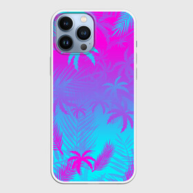 Чехол для iPhone 13 Pro Max с принтом НЕОНОВЫЕ ПАЛЬМЫ | NEON PALM TREES | TROPICAL в Тюмени,  |  | hotline miami | neon | new retro wave | outrun | outrun electro | palmen | retro | retrowave | summer | synth | synthwave | tropical | лето | неон | пальмы | ретро | тропики | хотлайн майами