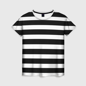 Женская футболка 3D с принтом Моряк в Тюмени, 100% полиэфир ( синтетическое хлопкоподобное полотно) | прямой крой, круглый вырез горловины, длина до линии бедер | goalkeeper | lines | prisoner | stripes | вратарь | заключённый | линии | матрос | море | моряк | полосы