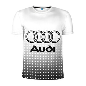 Мужская футболка 3D спортивная с принтом Audi в Тюмени, 100% полиэстер с улучшенными характеристиками | приталенный силуэт, круглая горловина, широкие плечи, сужается к линии бедра | audi | audi лого | audi марка | audi эмблема | ауди | ауди значок | ауди лого | ауди чб значок | ауди эмблема | значок audi | лого автомобиля | логотип audi | логотип ауди | черно белый