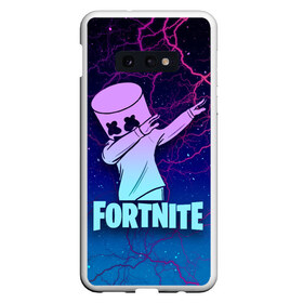 Чехол для Samsung S10E с принтом Fortnite Marshmello в Тюмени, Силикон | Область печати: задняя сторона чехла, без боковых панелей | chapter 2 | dab | fortnite | i was there | i was there pleasant park feb 2 2019 | marshmello | глава 2 | даб | зефир | игра | маршмелло | маршмеллоу | маршмело | фортнайт | я был там