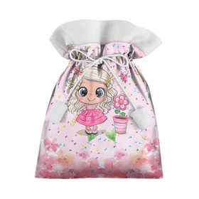 Подарочный 3D мешок с принтом Маленькая принцесса в Тюмени, 100% полиэстер | Размер: 29*39 см | бабочка | девочка | девочке | маленькая | милая | сердечки | цветочки