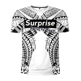 Мужская футболка 3D спортивная с принтом Surprise Motherf*cker в Тюмени, 100% полиэстер с улучшенными характеристиками | приталенный силуэт, круглая горловина, широкие плечи, сужается к линии бедра | dexter | fracture | funny | meme | mother | surprise | мазер | сюрприз