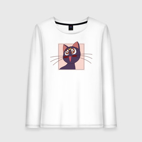 Женский лонгслив хлопок с принтом Luna, Sailor Moon в Тюмени, 100% хлопок |  | 90s | cat | cute | kawaii | kitty | luna | sailor moon | usagi tsukino | аниме | каваии | кавай | кот | котики | луна | манга | марс | меркурий | милота | сейлор | сейлор мун | усаги цукино