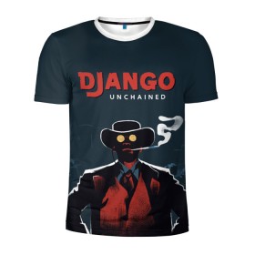 Мужская футболка 3D спортивная с принтом Django в Тюмени, 100% полиэстер с улучшенными характеристиками | приталенный силуэт, круглая горловина, широкие плечи, сужается к линии бедра | django | tarantino | джанго | джанго освобожденный | тарантино