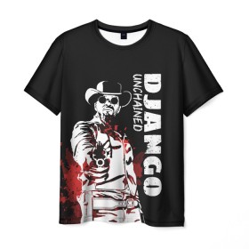 Мужская футболка 3D с принтом Django в Тюмени, 100% полиэфир | прямой крой, круглый вырез горловины, длина до линии бедер | django | tarantino | джанго | джанго освобожденный | тарантино