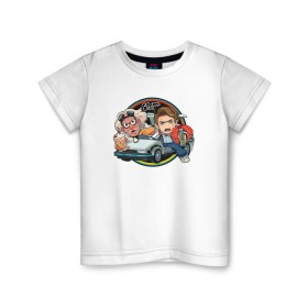 Детская футболка хлопок с принтом Back to the Future в Тюмени, 100% хлопок | круглый вырез горловины, полуприлегающий силуэт, длина до линии бедер | Тематика изображения на принте: django | tarantino | джанго | джанго освобожденный | тарантино