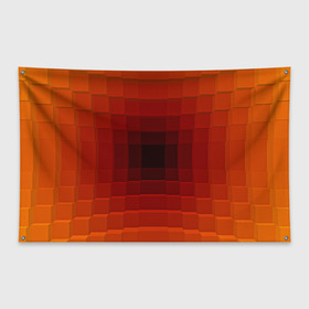 Флаг-баннер с принтом оптическая иллюзия в Тюмени, 100% полиэстер | размер 67 х 109 см, плотность ткани — 95 г/м2; по краям флага есть четыре люверса для крепления | big picture | иллюзия | квадрат | оптическая | текстуры | тренды